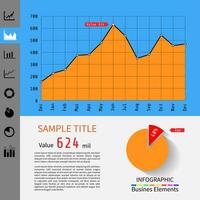 sencillo infografía tablero modelo con plano diseño gráficos y cartas vector