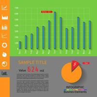 Simple infographic dashboard template with flat design graphs and charts vector