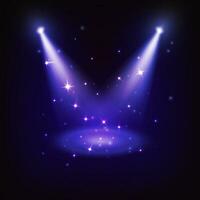 Abstract disco background with spot lights and bright rays vector