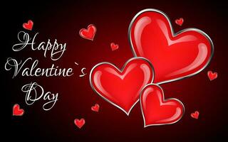 Valentine's Background with Hearts. Greeting Card vector