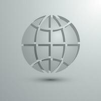 Vector globe icon of the world