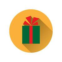 Flat Gift boxes vector with long shadow