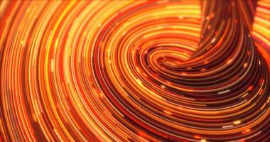 Orange yellow energy abstract swirling curved swirl lines of glowing bright magical energy streaks and flying particles background photo