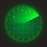Green radar screen. Vector illustration for your design