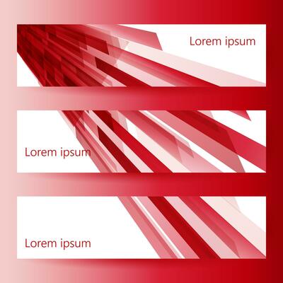 Banner or Cover Design, Beautiful red color vector header designs
