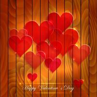 Happy Valentines Day vector red card