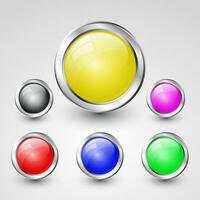 Vector glossy buttons