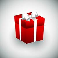 Christmas gift box on transparent background vector
