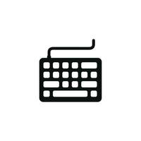 Computer keyboard icon isolated on white background vector