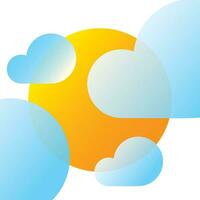 sun cloud vector weather icon with gradation. eps 10 . vector.