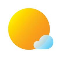 sun cloud vector weather icon with gradation. eps 10 . vector.