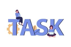 Tasks new startup flat style illustration vector design