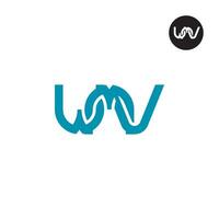 letra wmv monograma logo diseño vector