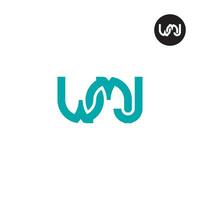 Letter WMJ Monogram Logo Design vector