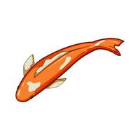 Japón koi pescado carpa dibujos animados vector ilustración