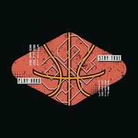 Vector illustration on the theme of basketball. t-shirt graphics, poster, banner, flyer, print and postcard