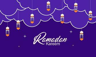 Islamic ramadan kareem celebration. Islamic greeting card template with ramadan for wallpaper design vector