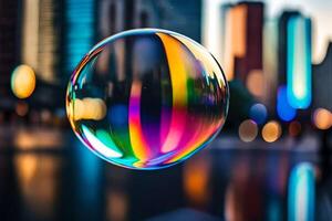 AI generated bubble, city, cityscape, cityscape, cityscape, cityscape, cityscape photo