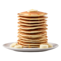 AI generated tall pile of kefir pancakes isolated on transparent background png