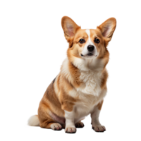 ai gerado linda corgi isolado em transparente fundo png