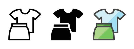 Multipurpose Clothes Icon in Outline, Glyph, Filled Outline Style vector