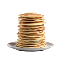 AI generated tall pile of kefir pancakes isolated on transparent background png