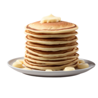 AI generated tall pile of kefir pancakes isolated on transparent background png