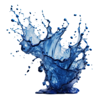 AI generated blue splash isolated on transparent background png