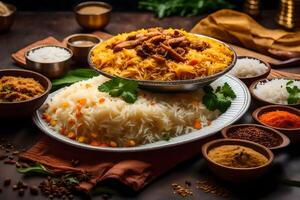 AI generated indian food is a popular dish in india photo