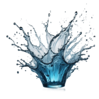 AI generated blue splash isolated on transparent background png