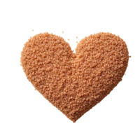 AI generated Quinoa heart isolated on transparent background png