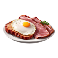 ai generado desayuno carne aislado en transparente antecedentes png