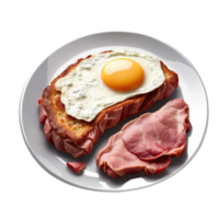 ai generiert Frühstück Fleisch isoliert auf transparent Hintergrund png