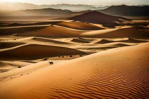 ai generado el Sáhara Desierto en Marruecos foto