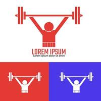 Simple weight lifting logo, can be used for additional design inspiration vector