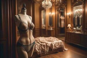 ai generado sensual lencería en un maniquí. ai generativo foto