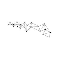 Polygonal Space Background with Connecting Dots and Lines vector