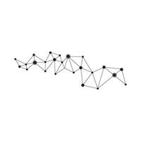 Polygonal Space Background with Connecting Dots and Lines vector