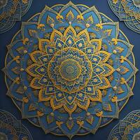 AI generated Mandala pattern. Vintage decorative elements. Hand drawn oriental background. ai generative photo