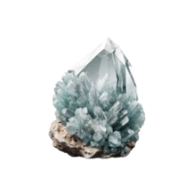 AI generated Quartz with datolite isolated on transparent background png