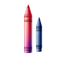 AI generated crayon isolated on transparent background png