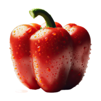 AI generated Pepper very detailed isolated on transparent background. AI Generated png