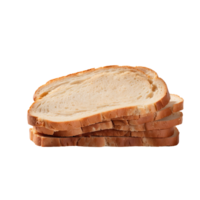 ai gegenereerd plakjes van brood geïsoleerd Aan transparant achtergrond png