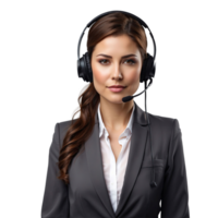 AI generated woman in a business isolated on transparent background png