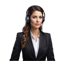 AI generated woman in a business isolated on transparent background png