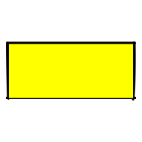 Hand drawn yellow frame on transparent background png