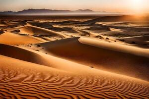 ai generado el Sáhara Desierto en Marruecos foto