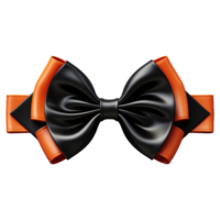 AI generated black ribbons tied in a bow professional photography png