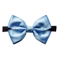 AI generated blue ribbons tied in a bow professional photography png