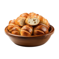 AI generated basket with traditional bread png